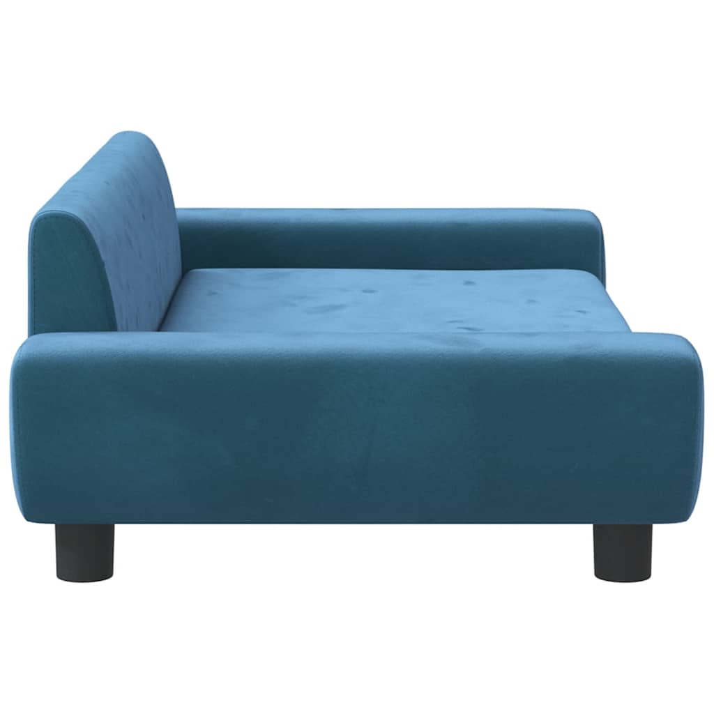 vidaXL Lit pour chien bleu 100x54x33 cm velours - Image 4