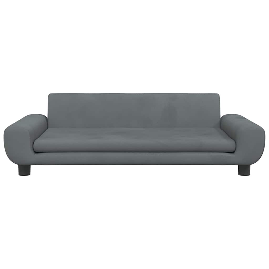 vidaXL Lit pour chien gris foncé 100x54x33 cm velours - Image 3
