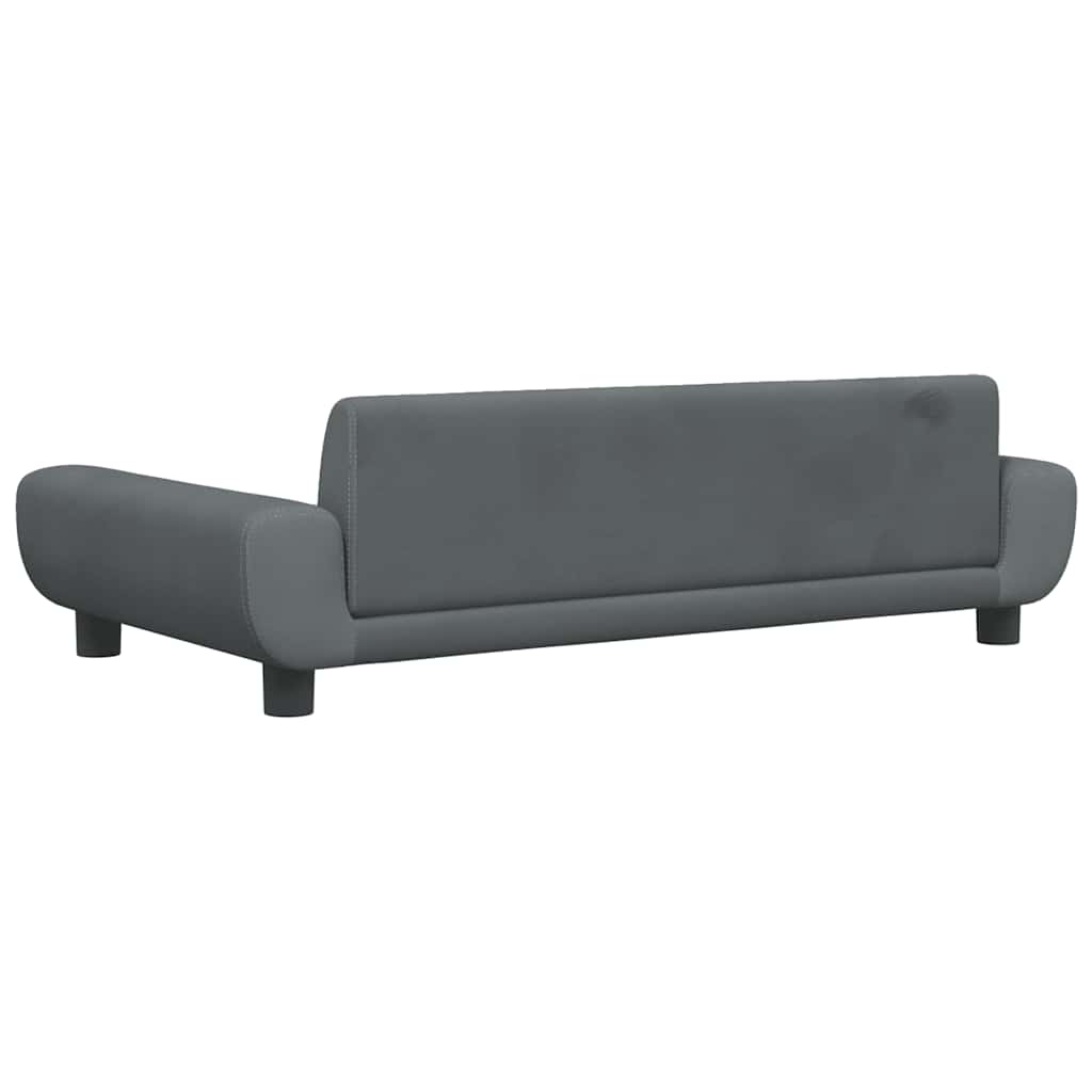 vidaXL Lit pour chien gris foncé 100x54x33 cm velours - Image 5