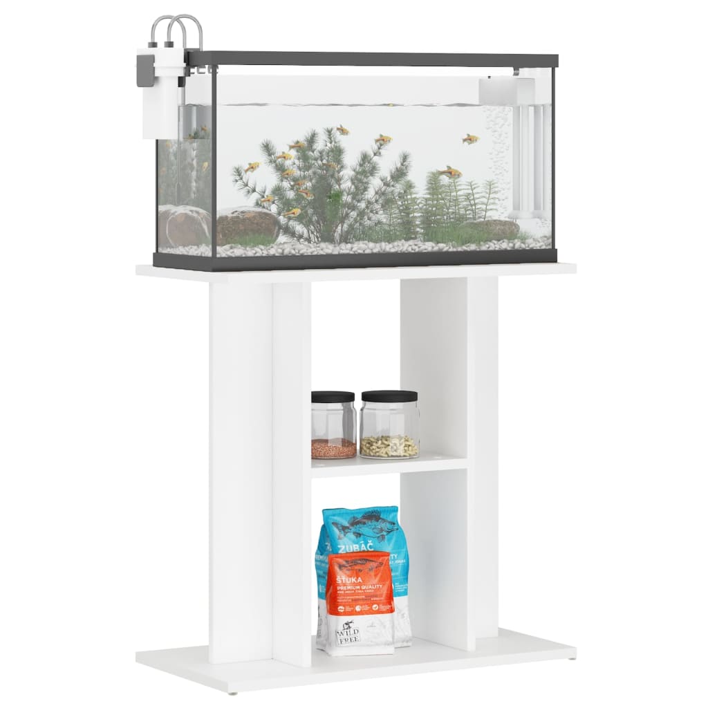 vidaXL Support pour aquarium blanc 60x30x60 cm bois d'ingénierie - Image 3