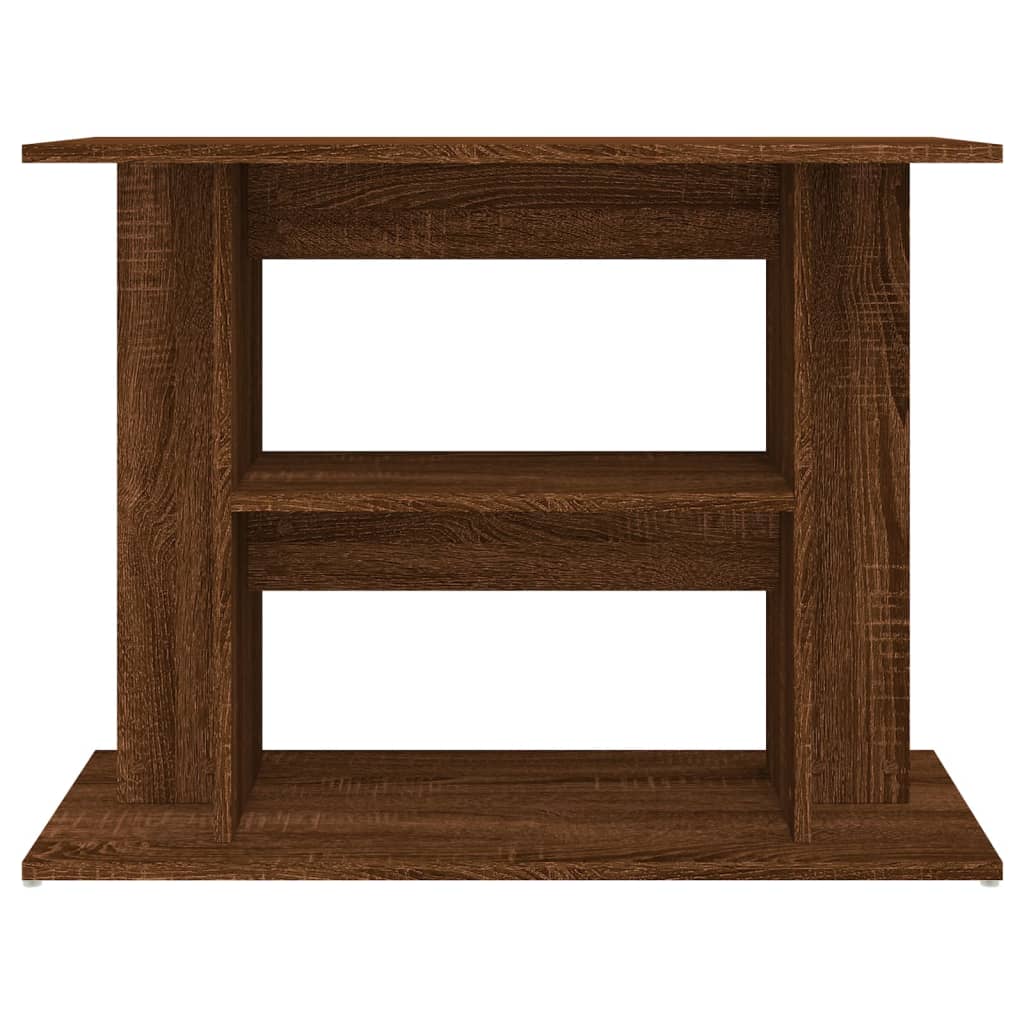 vidaXL Support pour aquarium chêne marron 80x35x60cm bois d'ingénierie - Image 4