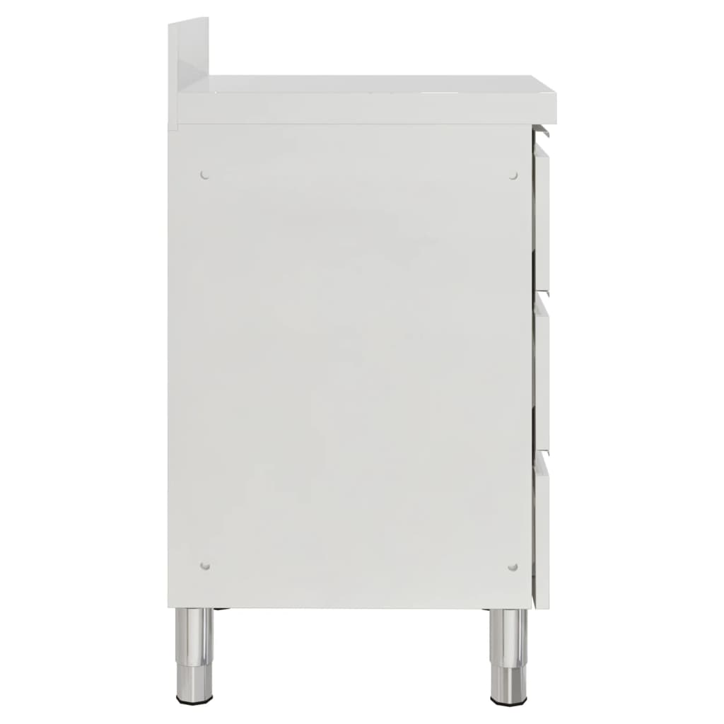 vidaXL Armoire de cuisine commerciale avec 3 tiroirs 50 x 60 x 96 cm - Image 4