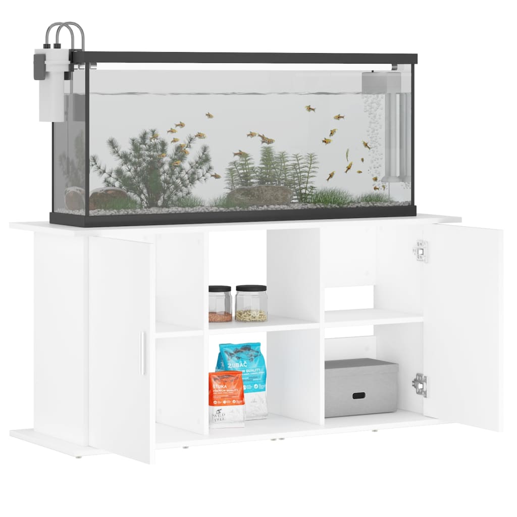 vidaXL Support pour aquarium blanc 121x41x58 cm bois d'ingénierie - Image 4