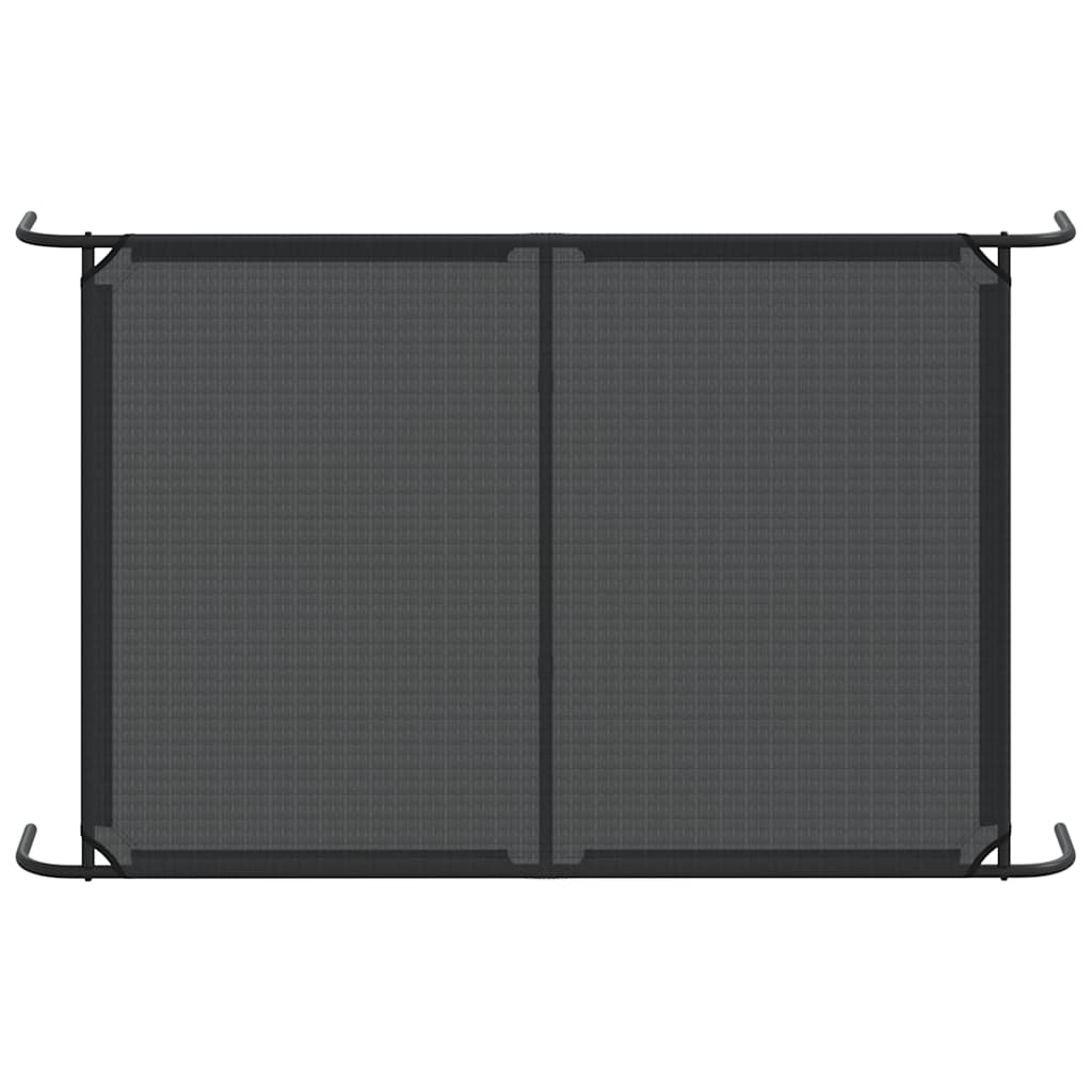 vidaXL Lit surélevé pour chien noir 150x90x20 cm textilène et acier - Image 6