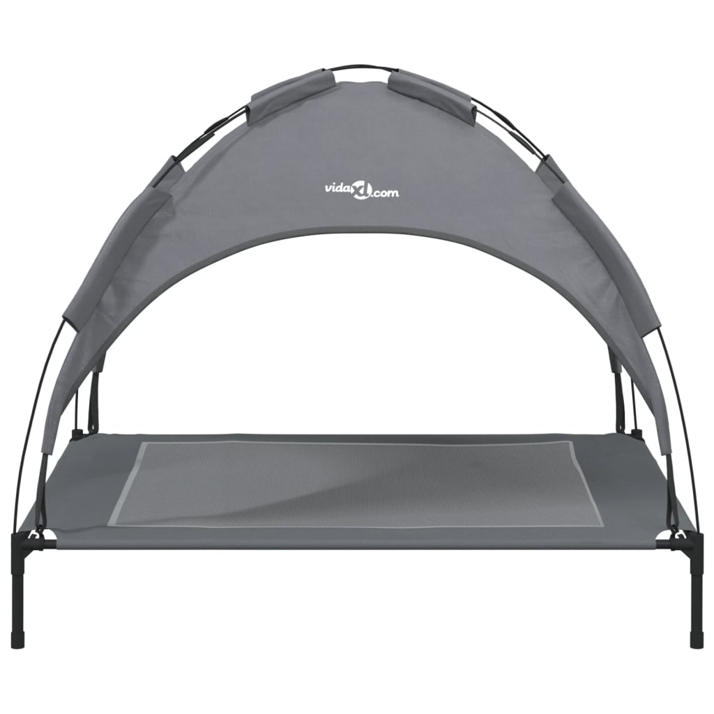 vidaXL Lit pour chien avec auvent anthracite tissu Oxford et acier - Image 4