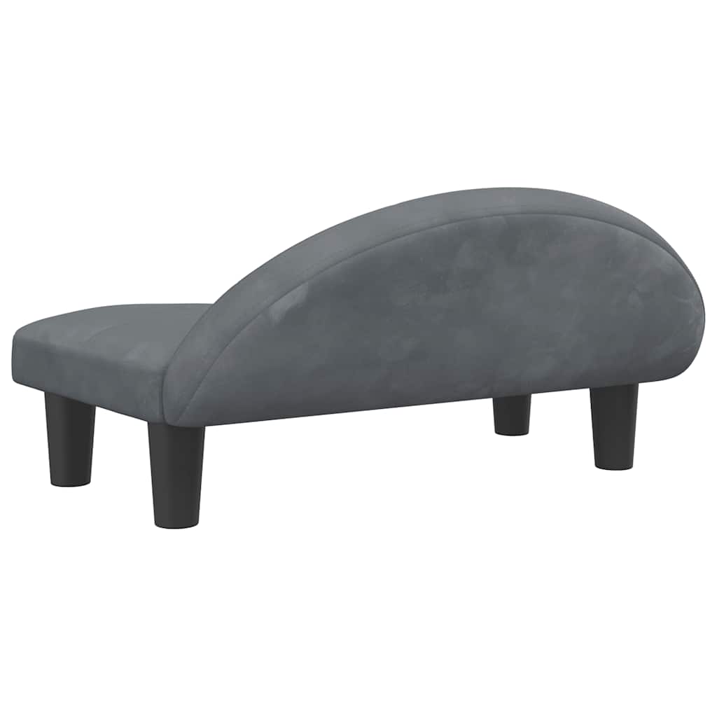 vidaXL Lit pour chien gris foncé 70x52x30 cm velours - Image 5