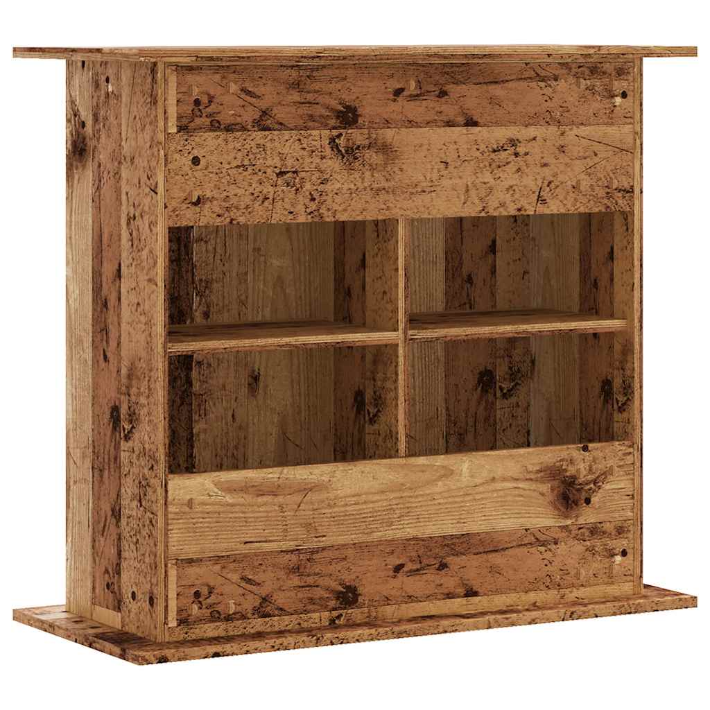 vidaXL Support pour aquarium vieux bois 81x36x73 cm bois d'ingénierie - Image 6