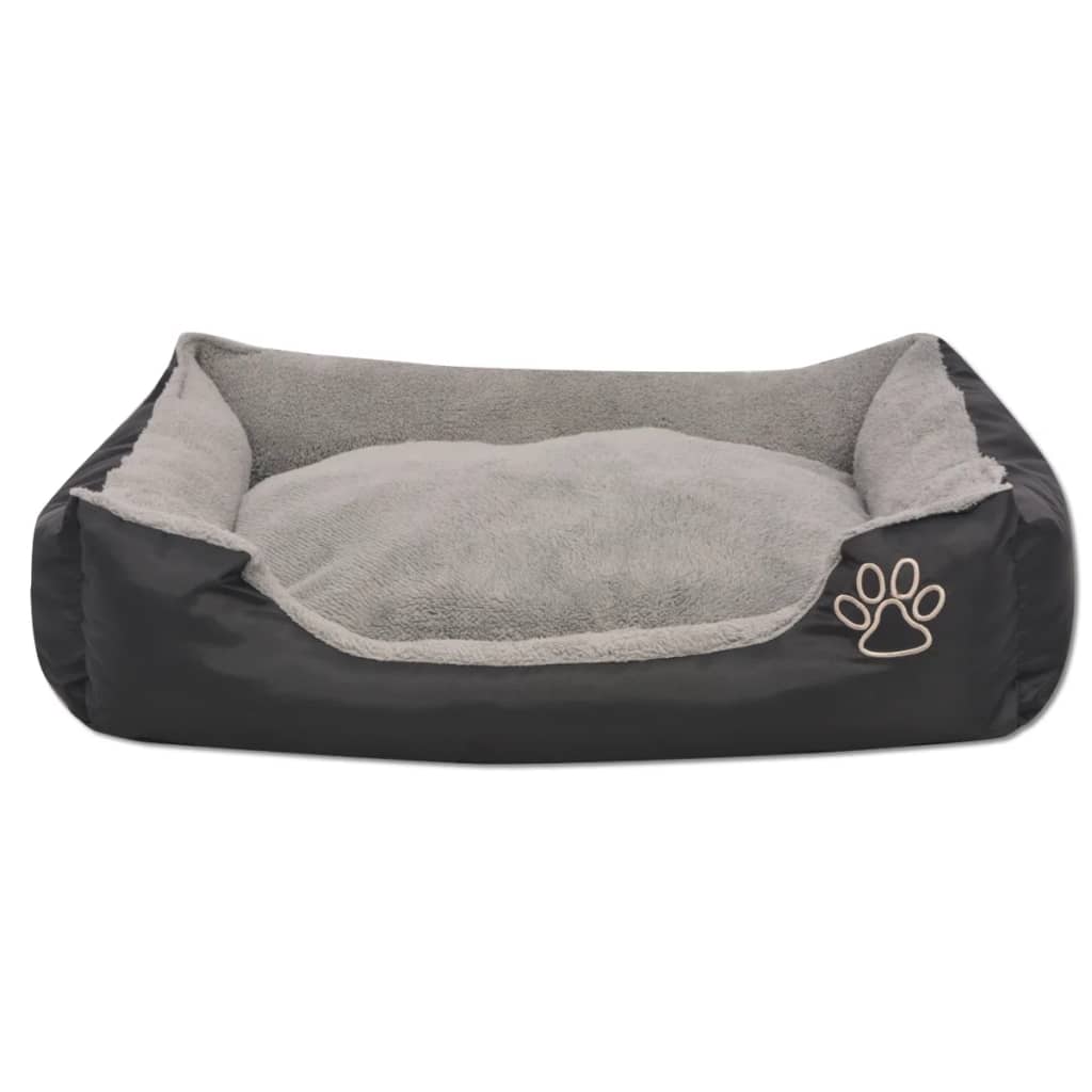 vidaXL Lit pour chiens avec coussin rembourré Taille M Noir - Image 3
