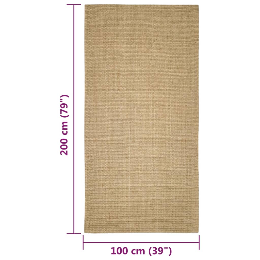vidaXL Tapis en sisal pour griffoir 100x200 cm - Image 6