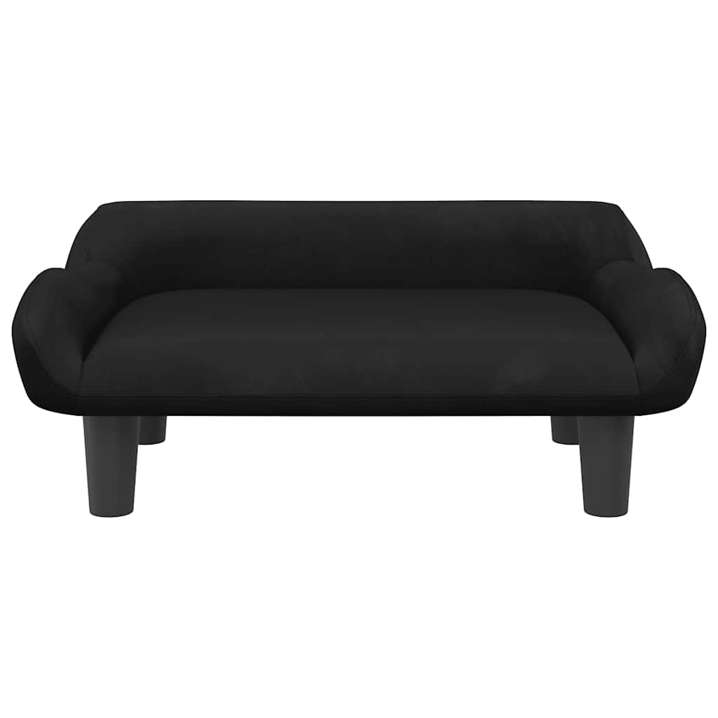 vidaXL Lit pour chien noir 70x40x24 cm velours - Image 3