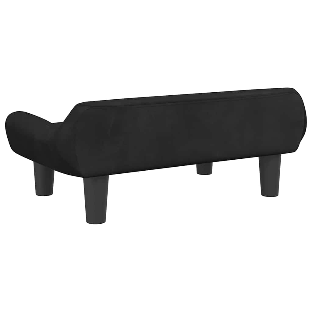 vidaXL Lit pour chien noir 70x40x24 cm velours - Image 5