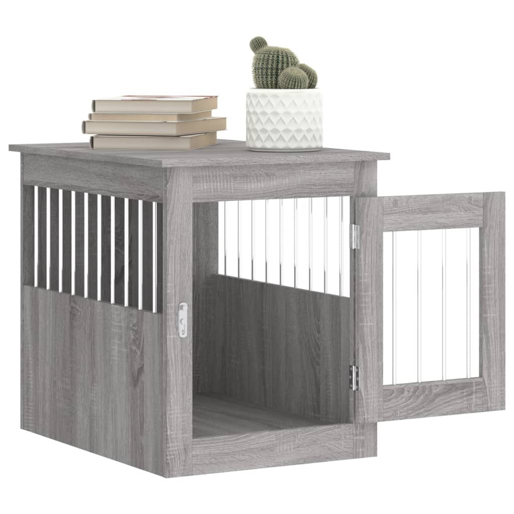 vidaXL Meuble de cage pour chiens sonoma gris 55x75x65 cm - Image 5