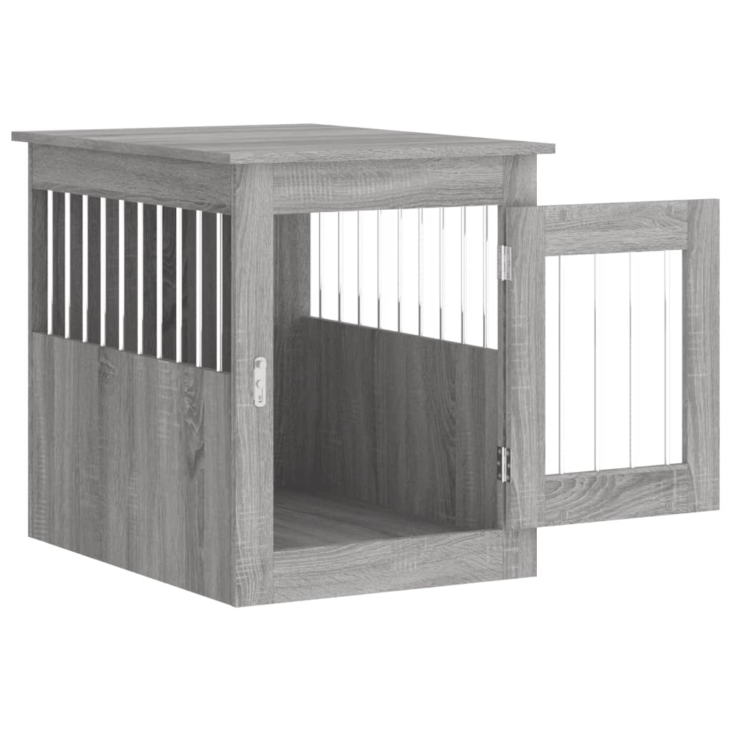 vidaXL Meuble de cage pour chiens sonoma gris 55x75x65 cm - Image 6