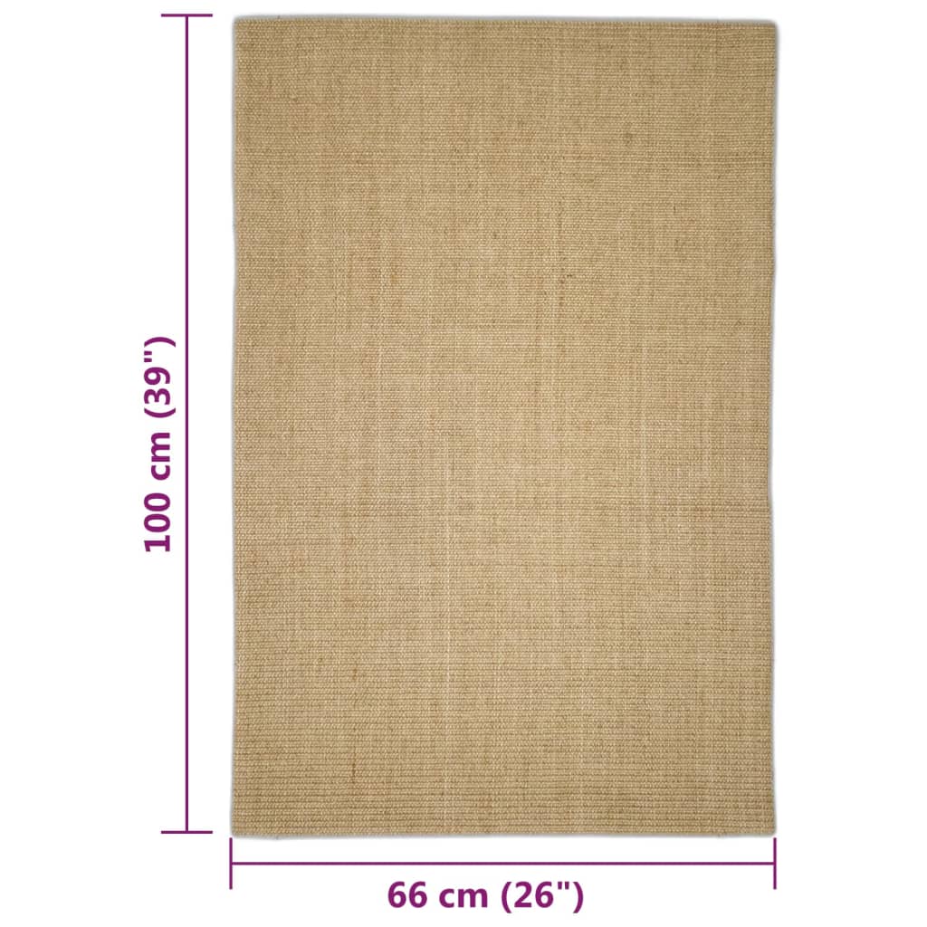 vidaXL Tapis en sisal pour griffoir 66x100 cm - Image 6