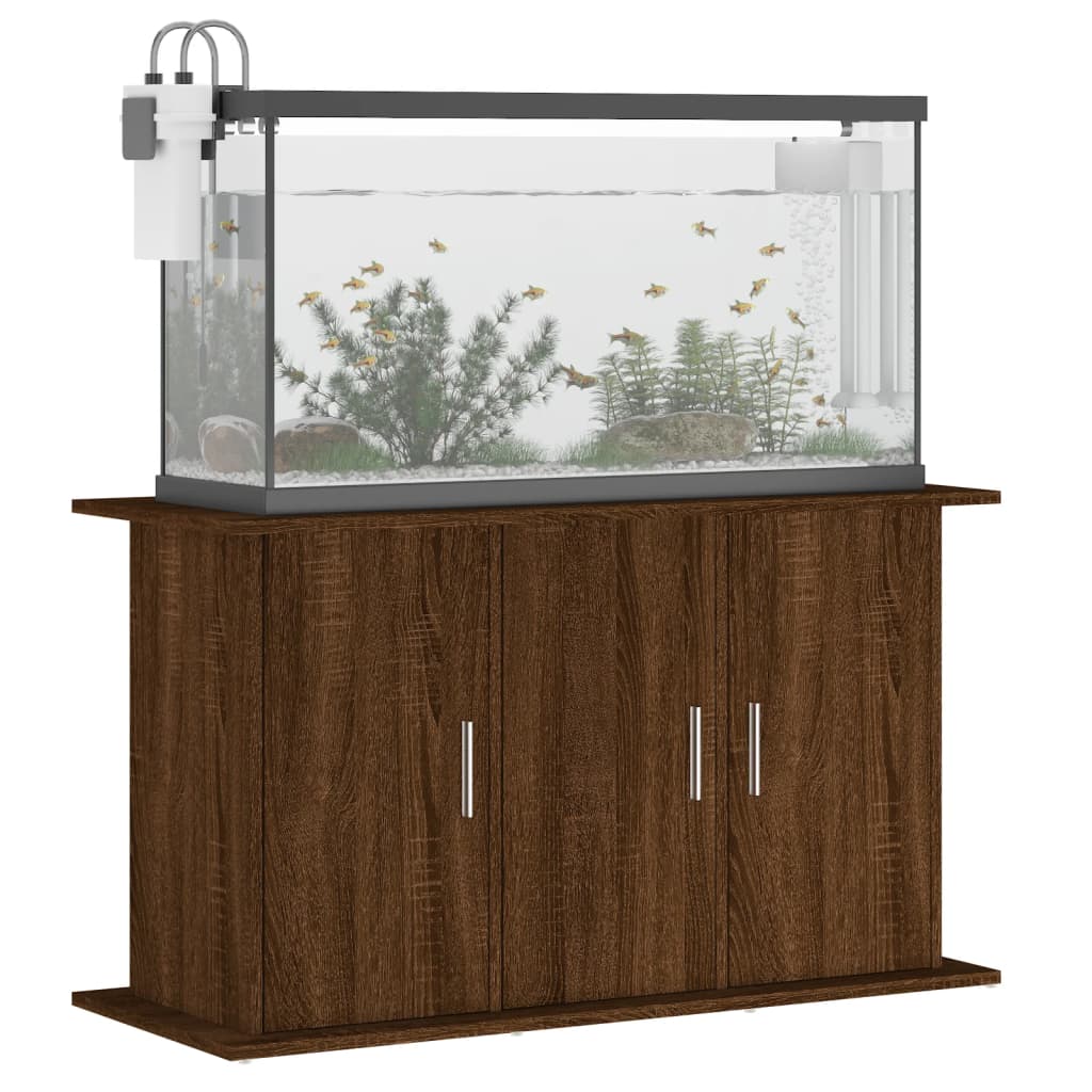 vidaXL Support d'aquarium chêne marron 101x41x58 cm bois d'ingénierie - Image 4
