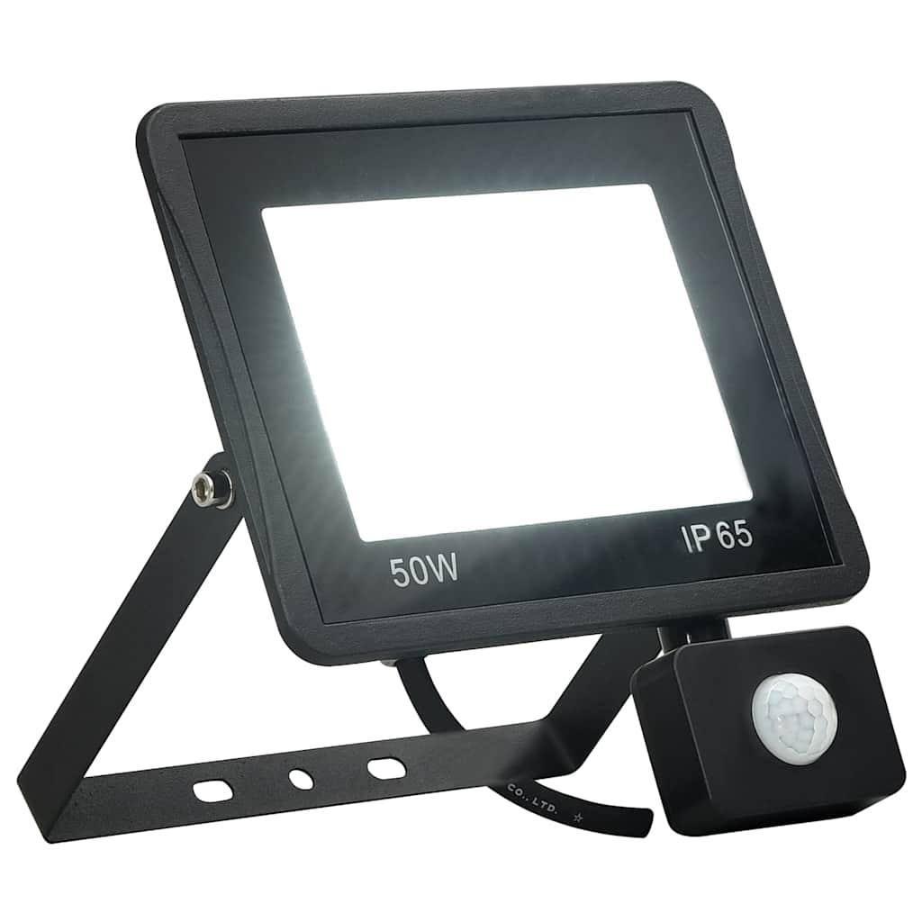 vidaXL Projecteur à LED avec capteur 50 W Blanc froid