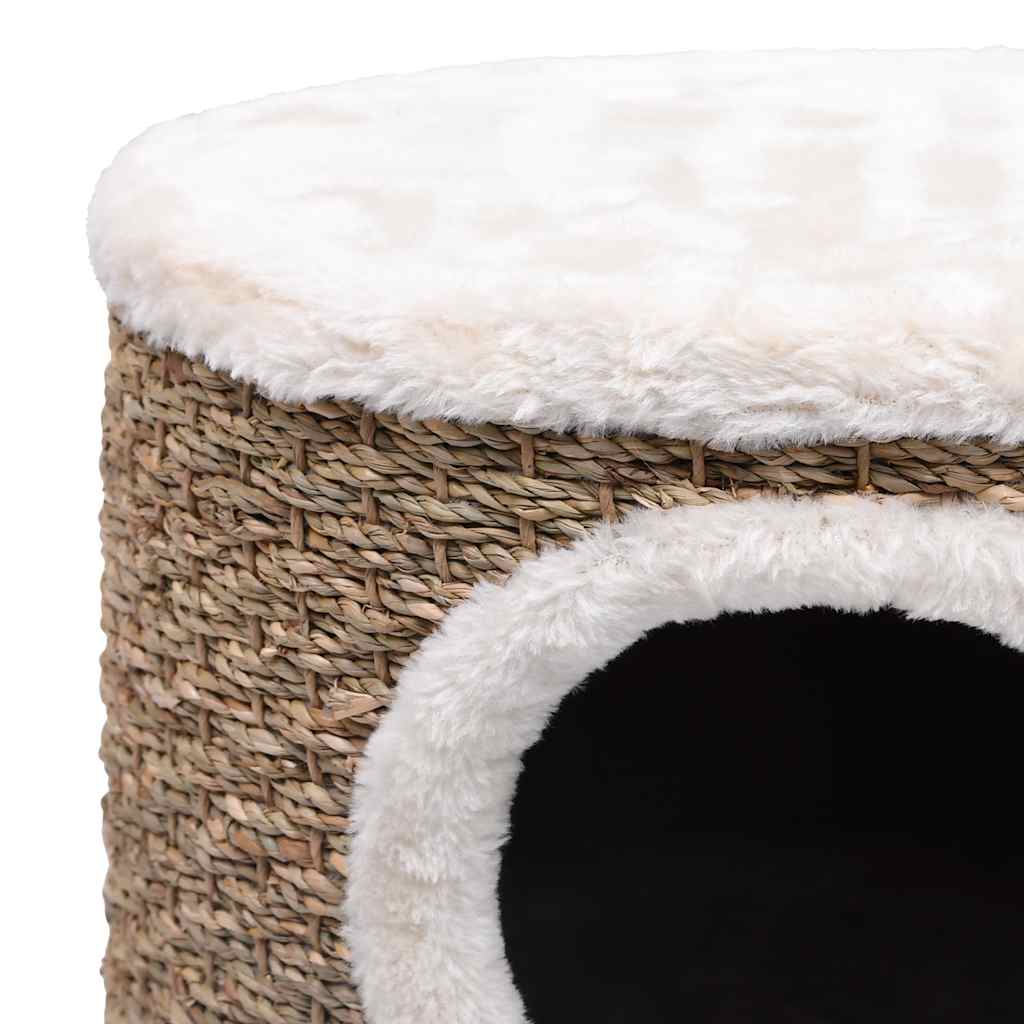 vidaXL Maison pour chat avec pieds en bois 41 cm Herbiers marins - Image 6