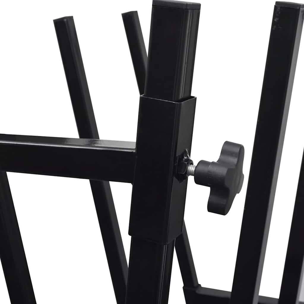 vidaXL Tréteau enduit de poudre noir pour travail en bois - Image 4