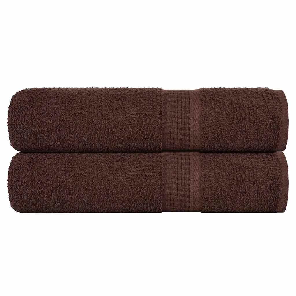 vidaXL Serviettes de bain 2 pcs marron 100x150 cm 360 g/m² 100% coton