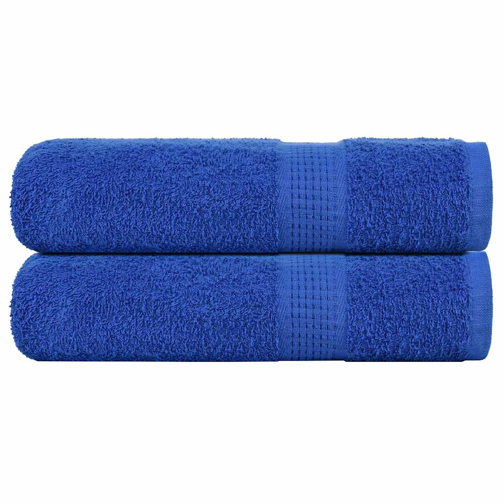 vidaXL Serviettes de douche 2 pcs bleu 70x140 cm 360 g/m² 100% coton