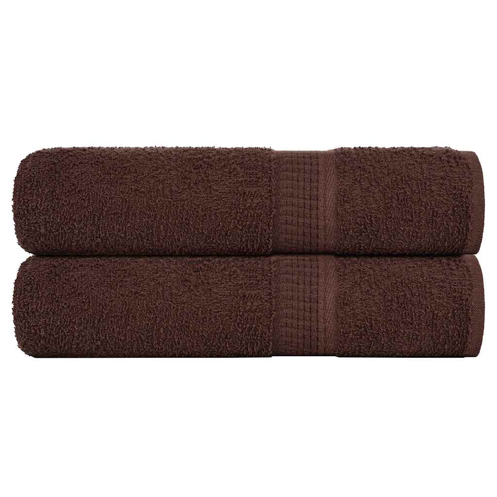 vidaXL Serviettes de douche 2 pcs marron 70x140 cm 360 g/m² 100% coton