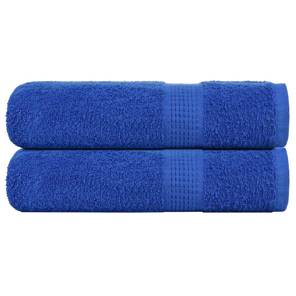 vidaXL Serviettes de bain 2 pcs bleu 100x150 cm 360 g/m² 100% coton