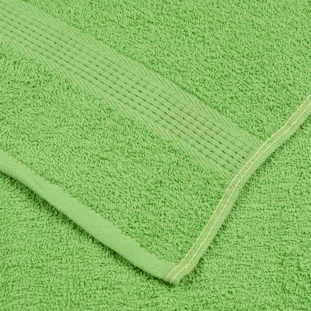 vidaXL Serviettes de toilette 2 pièces FROGN Vert pomme 30 x 30 cm 100 % coton - Image 6