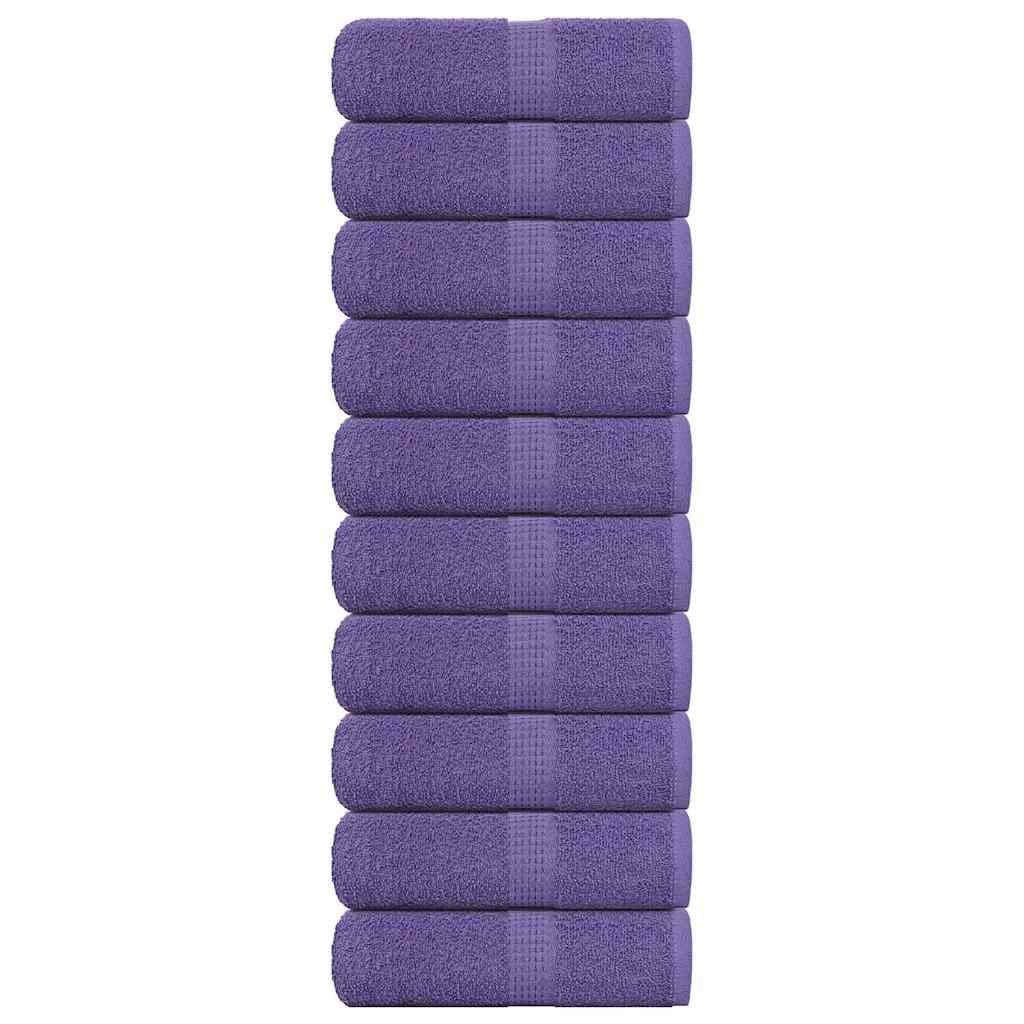 vidaXL Serviettes de toilette 10 pièces FROGN Violet 30 x 30 cm 100 % coton