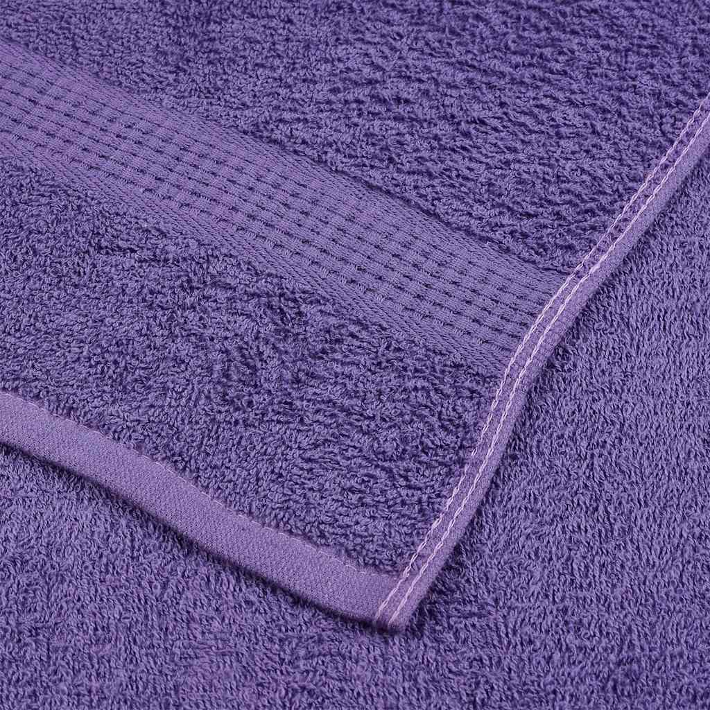 vidaXL Serviettes de toilette 10 pièces FROGN Violet 30 x 30 cm 100 % coton - Image 6