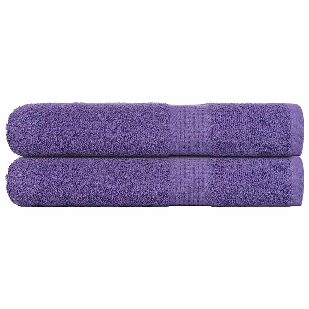vidaXL Serviettes 2 pcs violet 100x200 cm 360 g/m² 100% coton