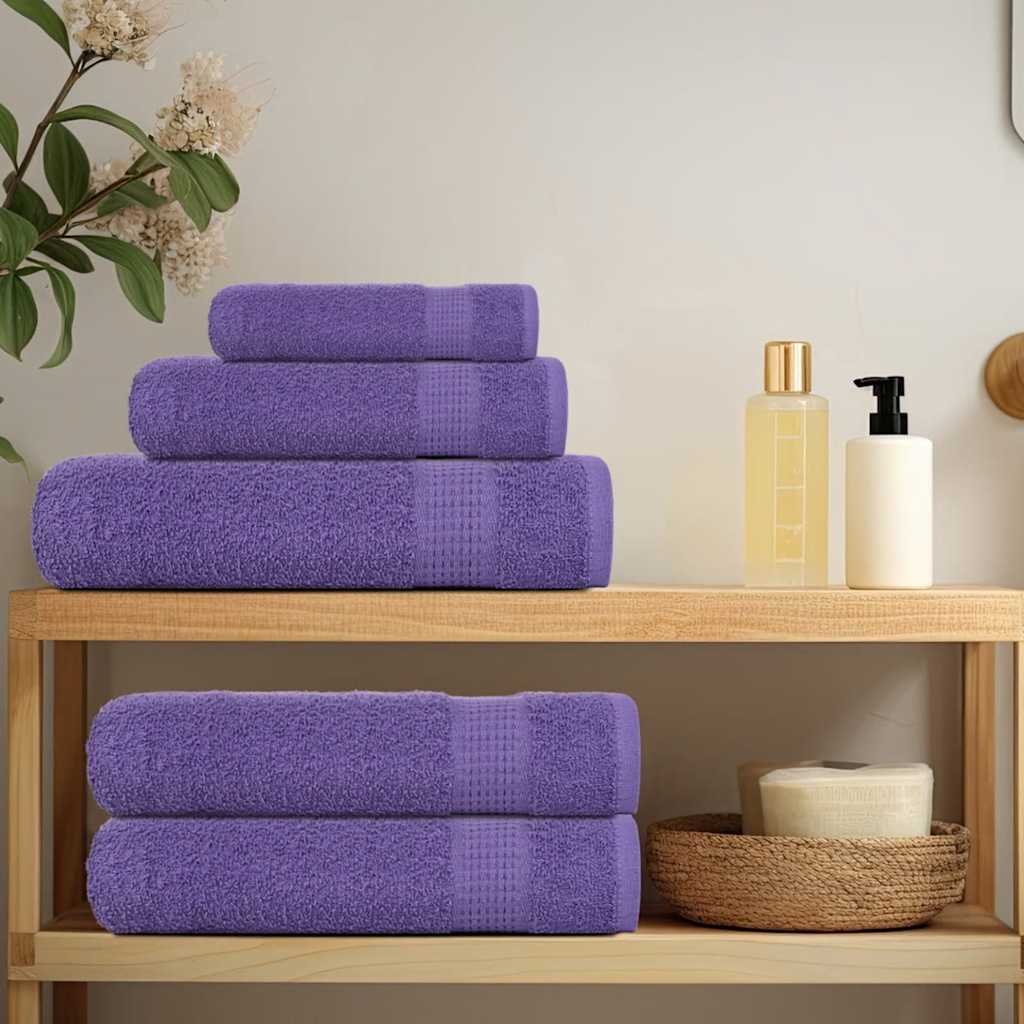 vidaXL Serviettes 2 pcs violet 100x200 cm 360 g/m² 100% coton - Image 3