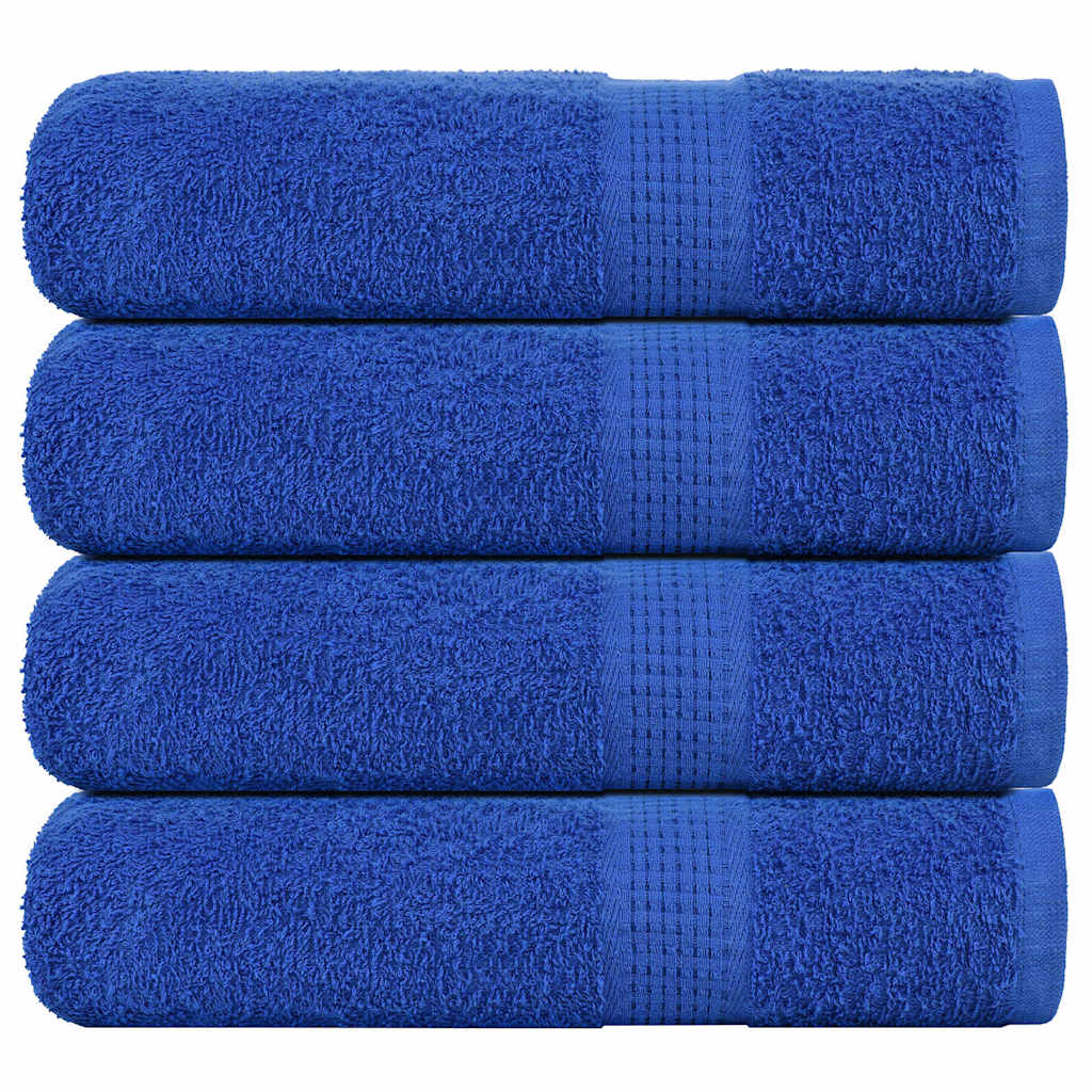 vidaXL Serviettes de douche 4 pcs bleu 70x140 cm 360 g/m² 100% coton