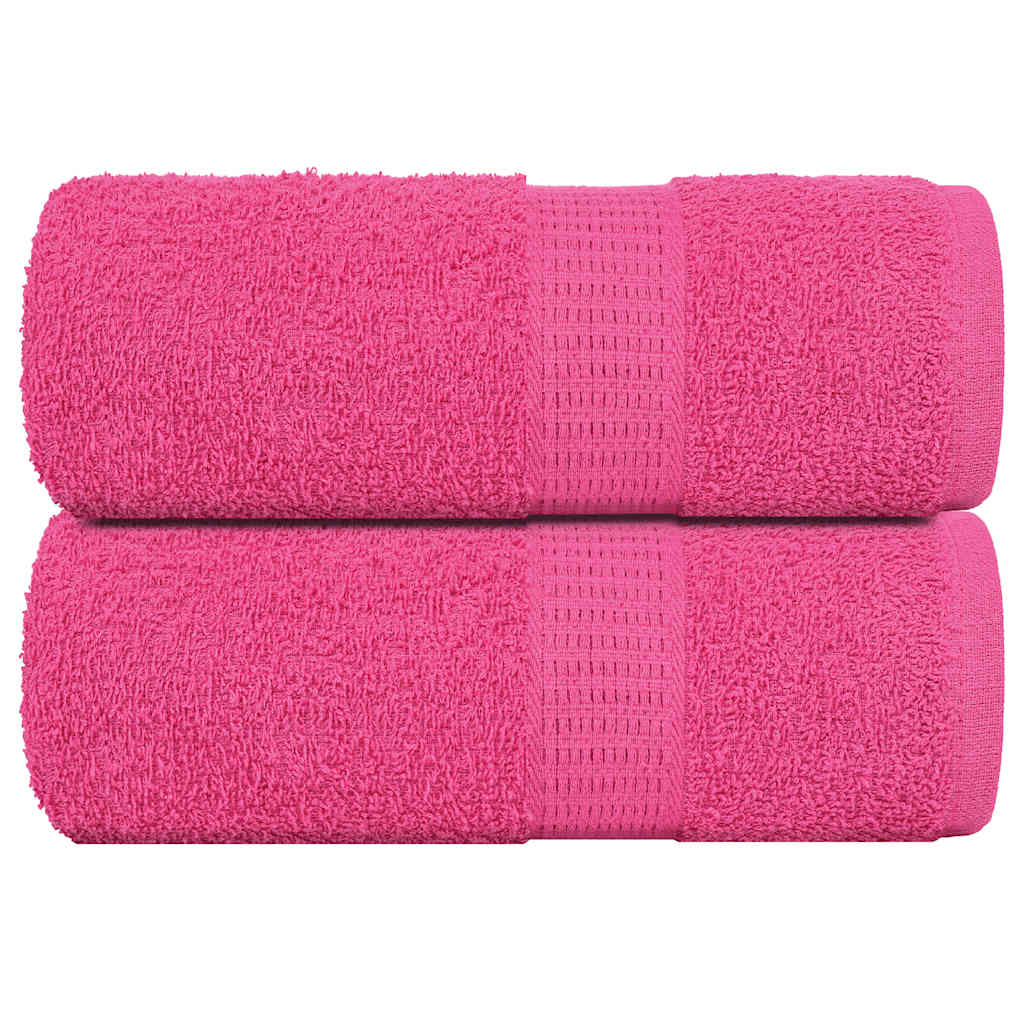 vidaXL Serviettes de toilette 2 pièces FROGN Rose 30 x 30 cm 100 % coton