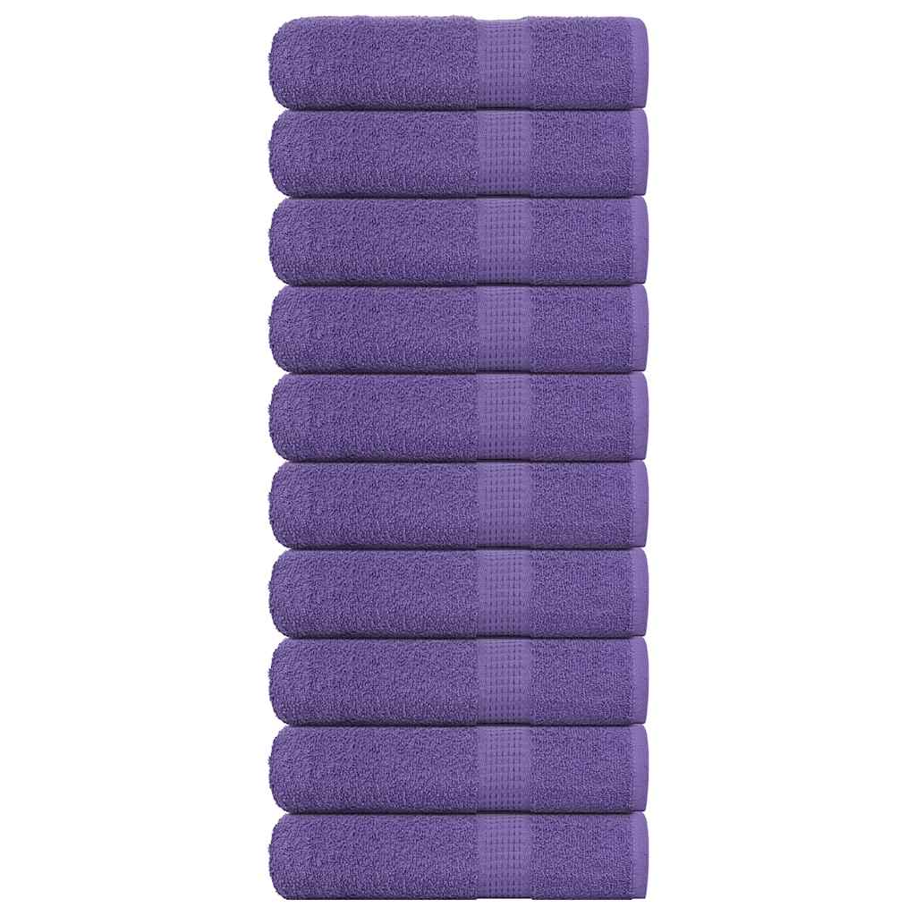 vidaXL Serviettes de bain 10 pcs violet 100x150 cm 360 g/m² 100% coton