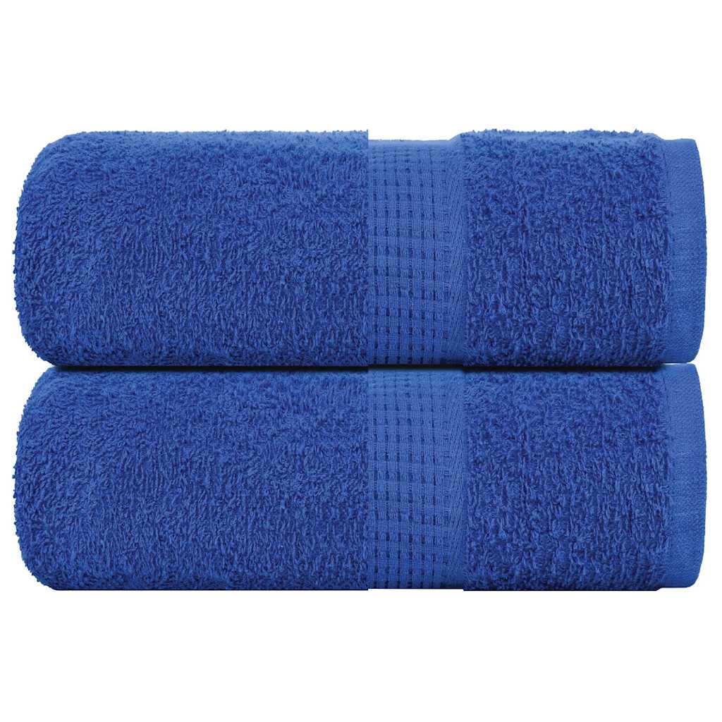 vidaXL Serviettes d'invité 2 pcs bleu 30x50 cm 360 g/m² 100% coton