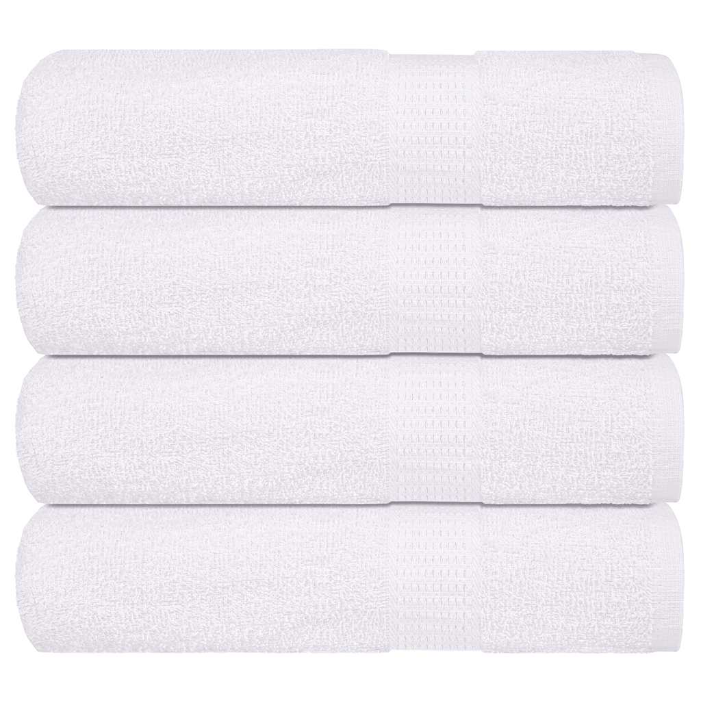 vidaXL Serviettes de bain 4 pcs blanc 100x150 cm 360 g/m² 100% coton
