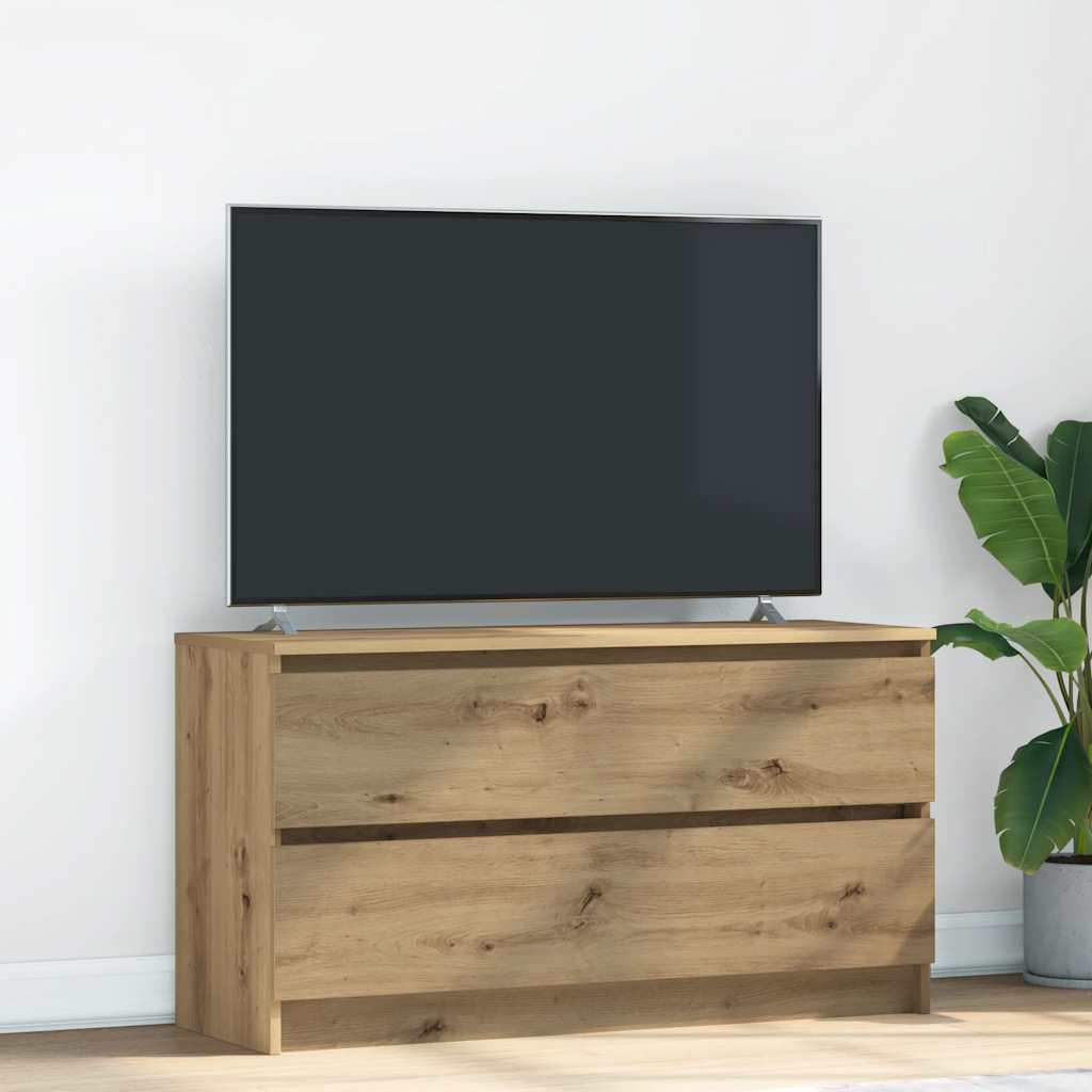 vidaXL Meuble TV chêne artisanal 100x35x54 cm bois d'ingénierie