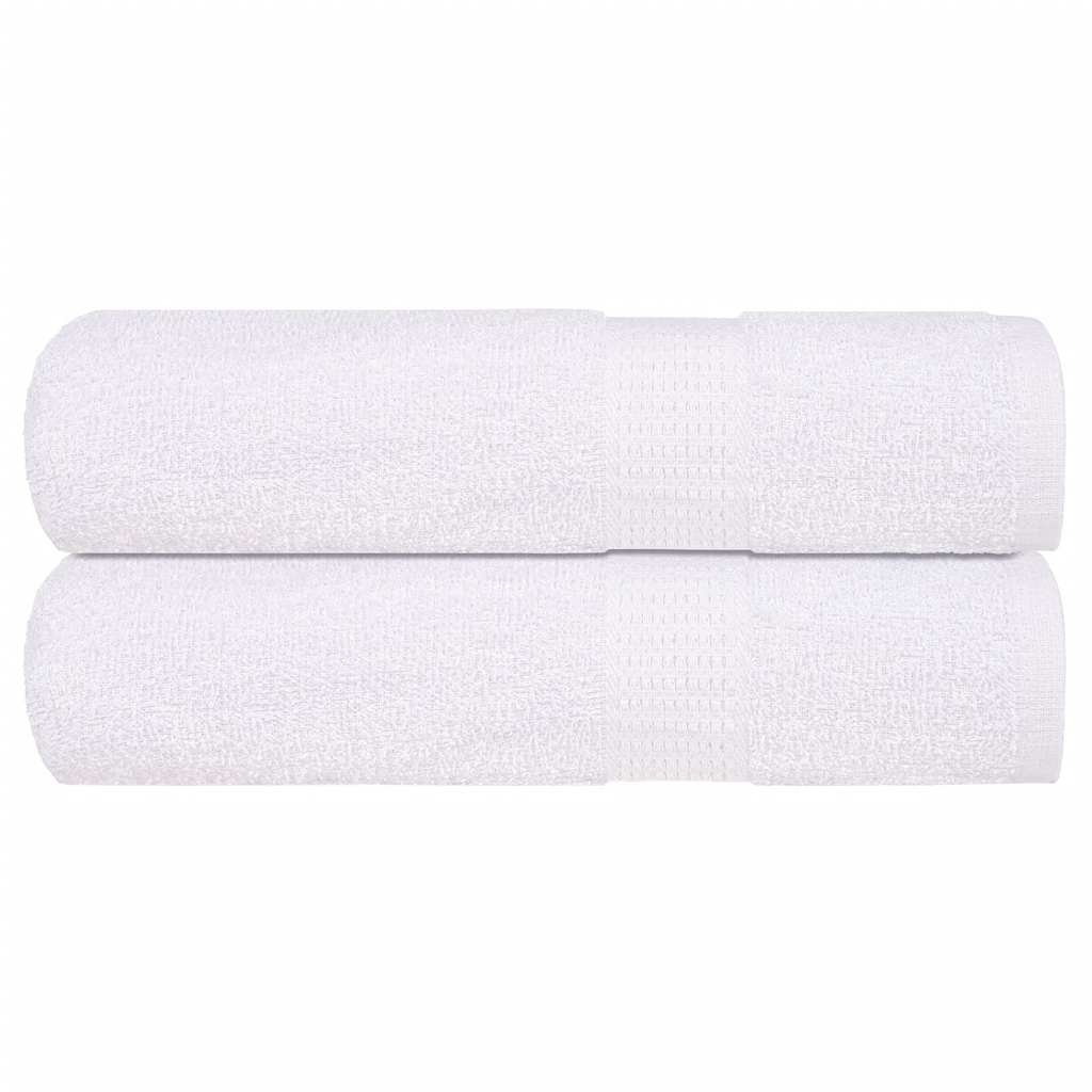 vidaXL Serviettes de bain 2 pcs blanc 100x150 cm 360 g/m² 100% coton