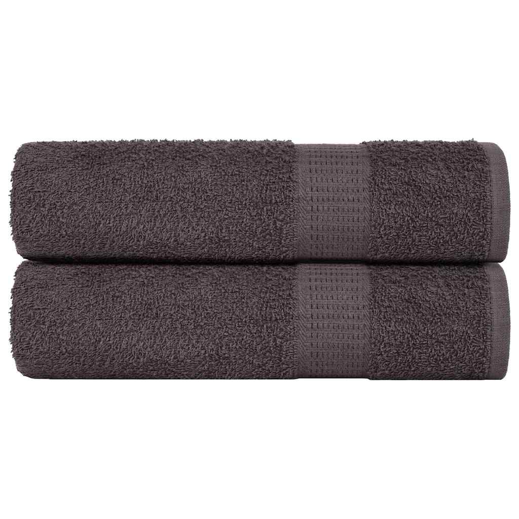 vidaXL Serviettes de douche 2 pcs anthracite 70x140 cm 100% coton