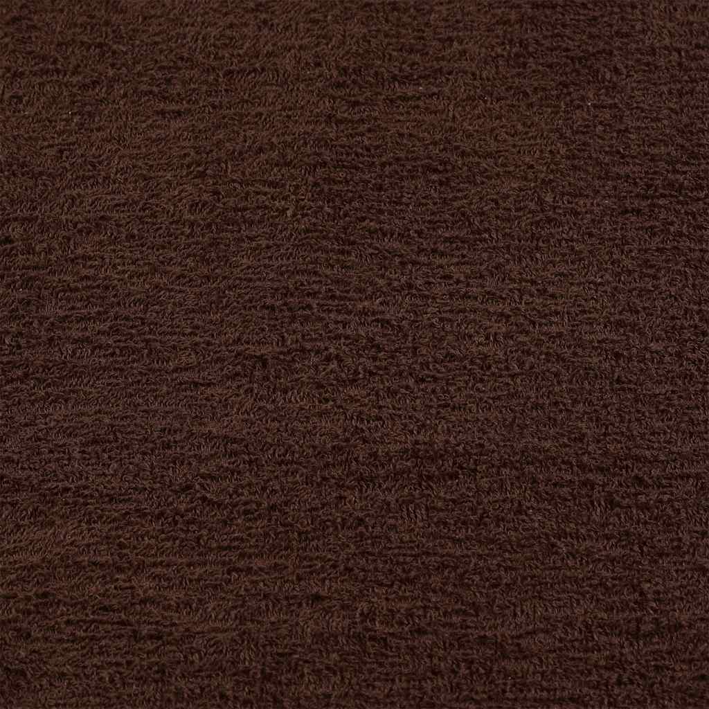vidaXL Serviettes d'invité 4 pcs marron 30x50 cm 360 g/m² 100% coton - Image 5