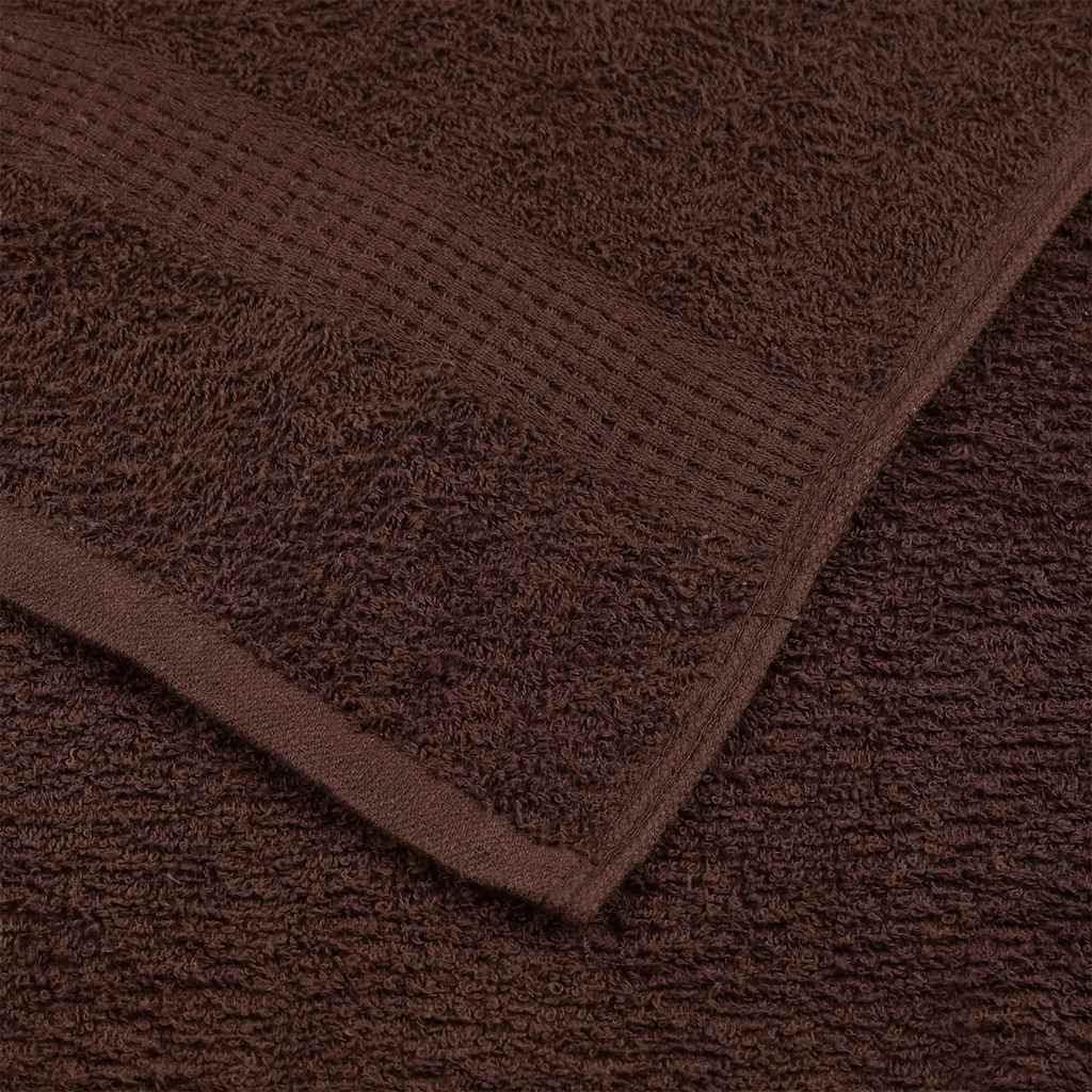 vidaXL Serviettes d'invité 4 pcs marron 30x50 cm 360 g/m² 100% coton - Image 6