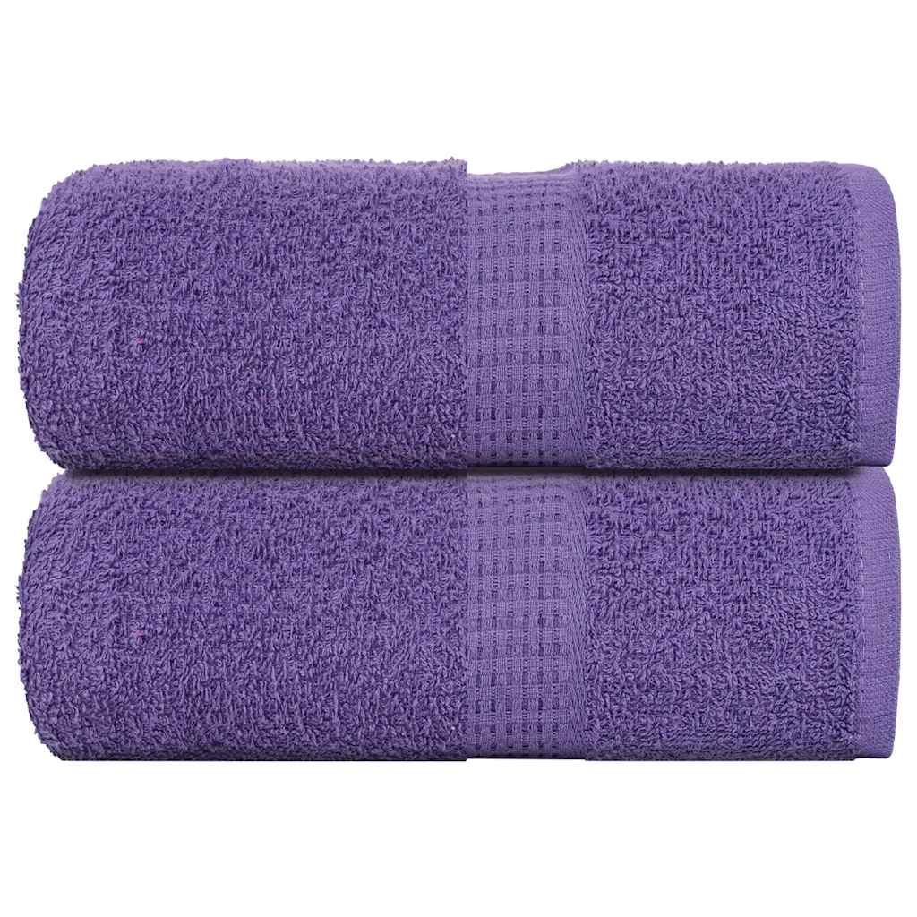 vidaXL Serviettes d'invité 2 pcs violet 30x50 cm 360 g/m² 100% coton
