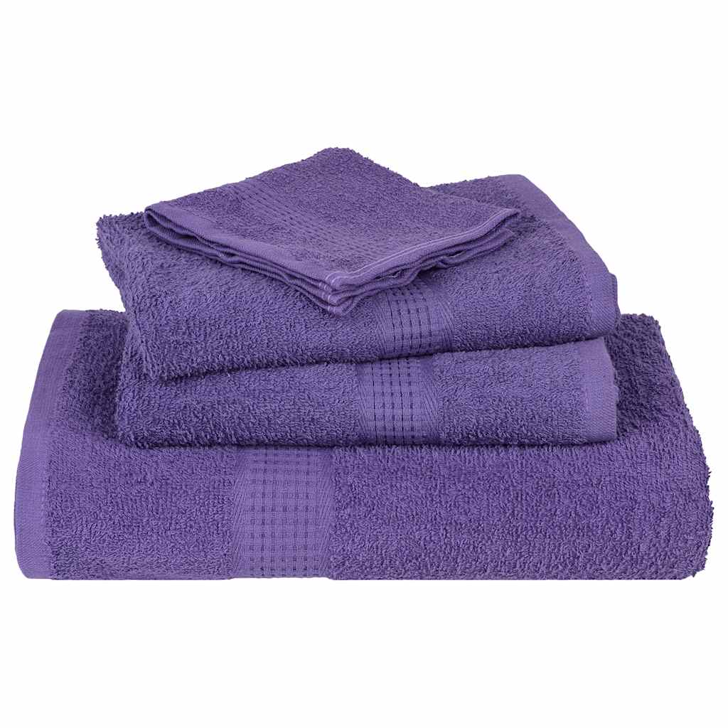 vidaXL Serviettes d'invité 2 pcs violet 30x50 cm 360 g/m² 100% coton - Image 4