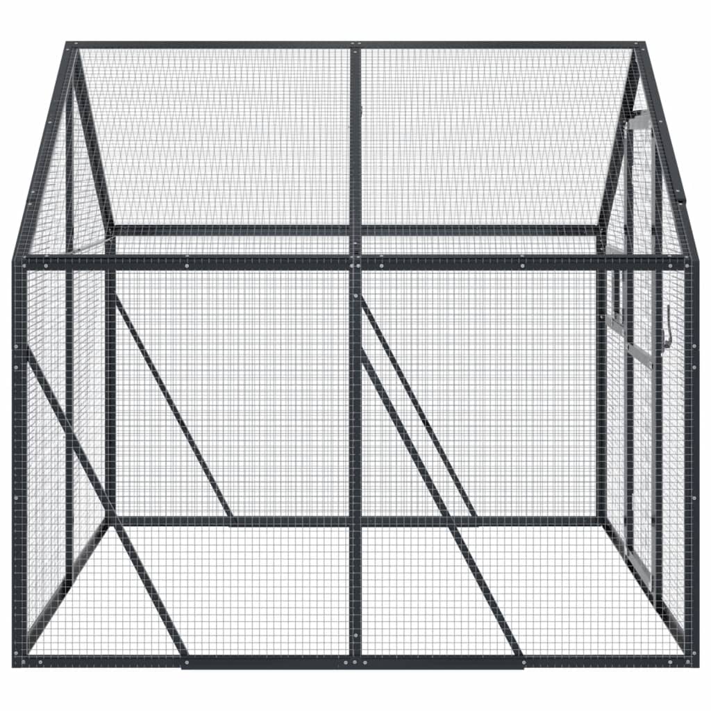 vidaXL Volière anthracite 1,79x2x1,85 m aluminium - Image 4