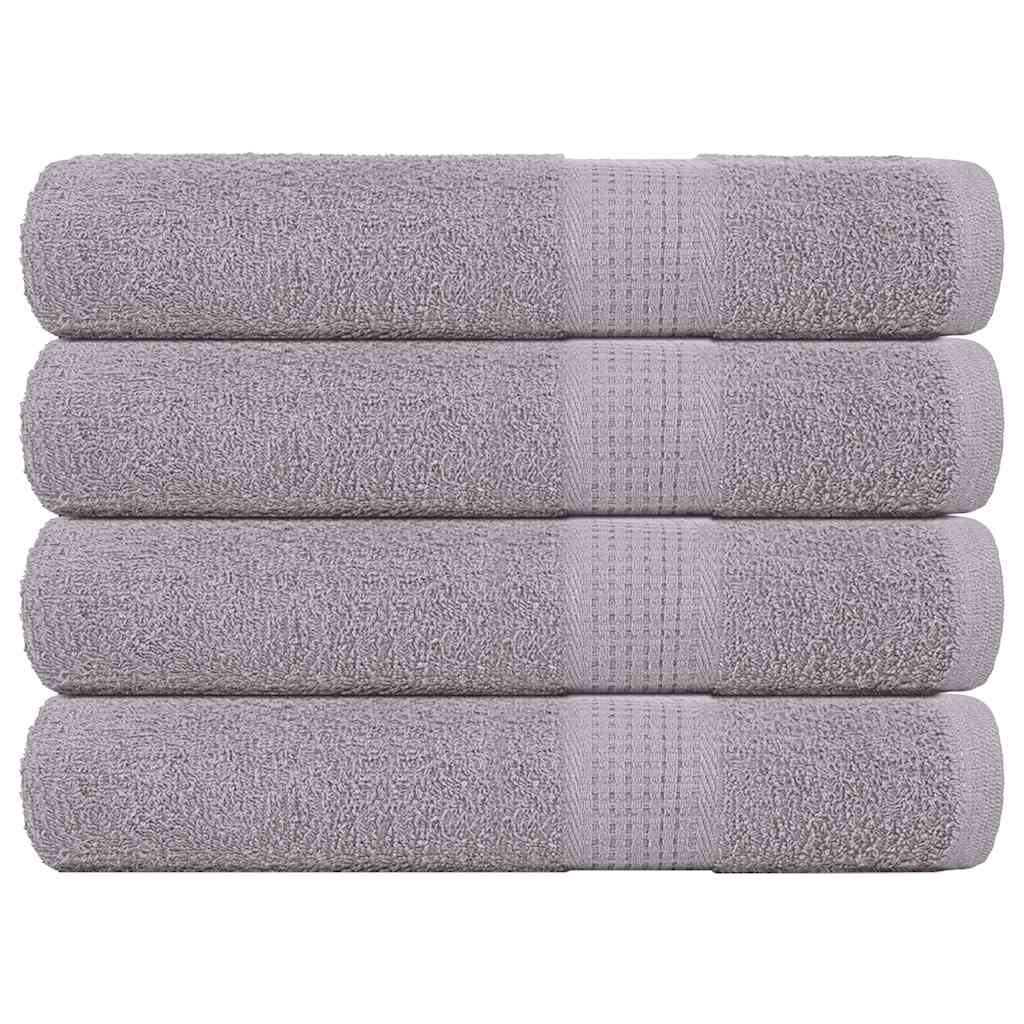 vidaXL Serviettes de sauna 4 pcs gris 80x200 cm 360 g/m² 100% coton