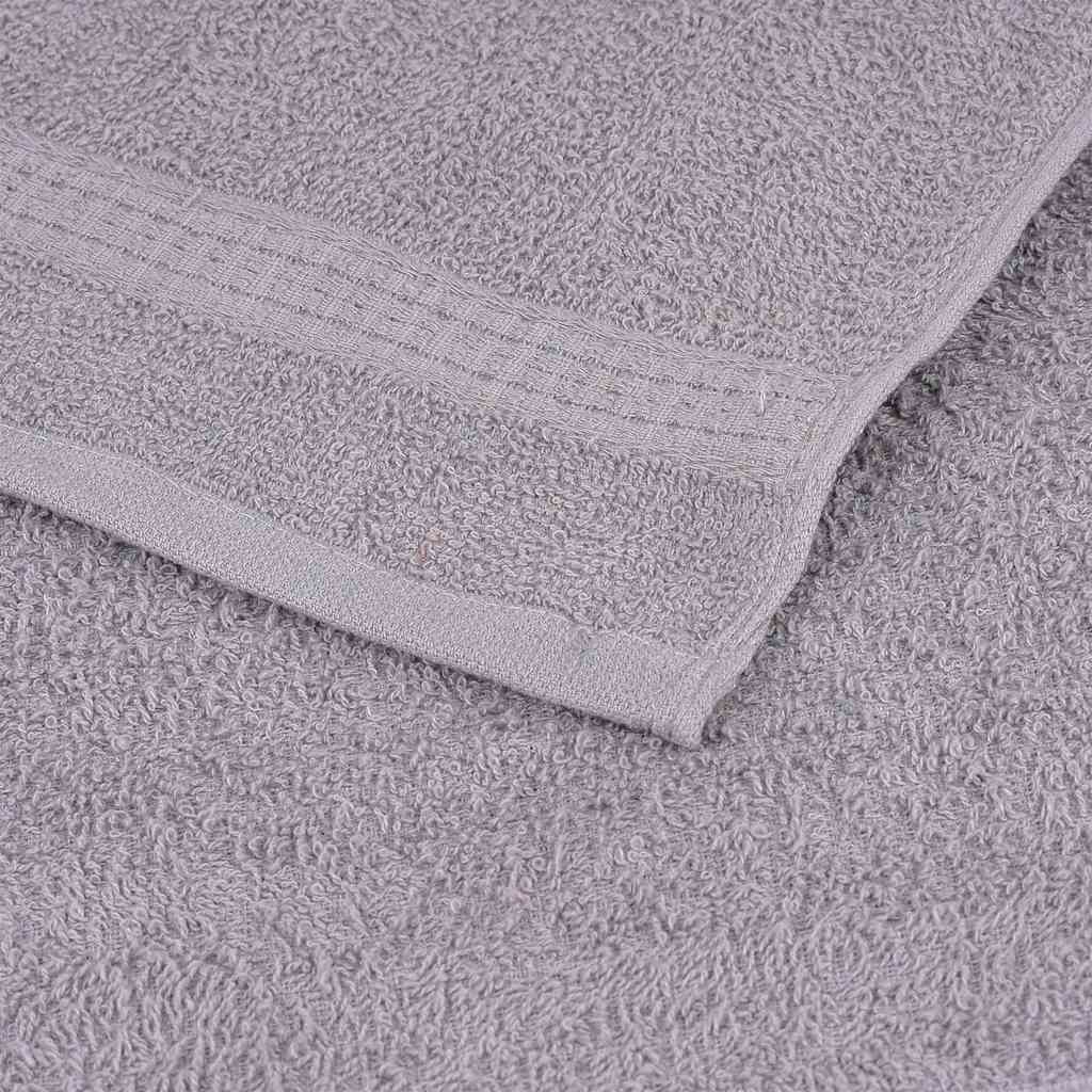 vidaXL Serviettes de sauna 4 pcs gris 80x200 cm 360 g/m² 100% coton - Image 6