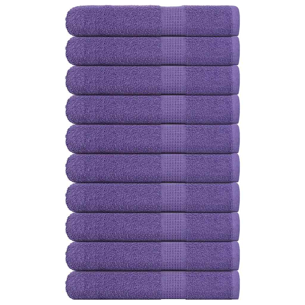 vidaXL Serviettes de sauna 10 pcs violet 80x200 cm 360 g/m² 100% coton