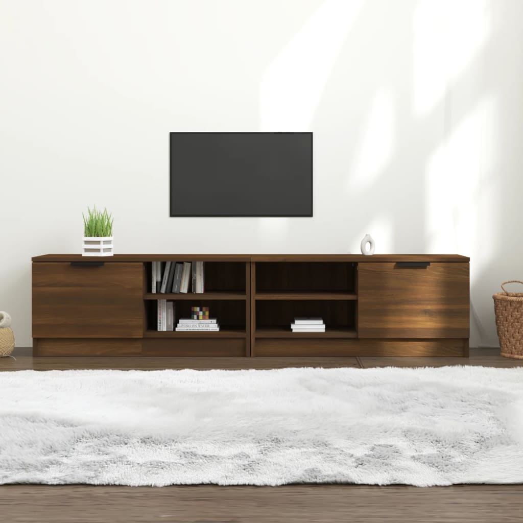 vidaXL Meuble TV 2 pcs Chêne marron 80x35x36,5 cm Bois d'ingénierie