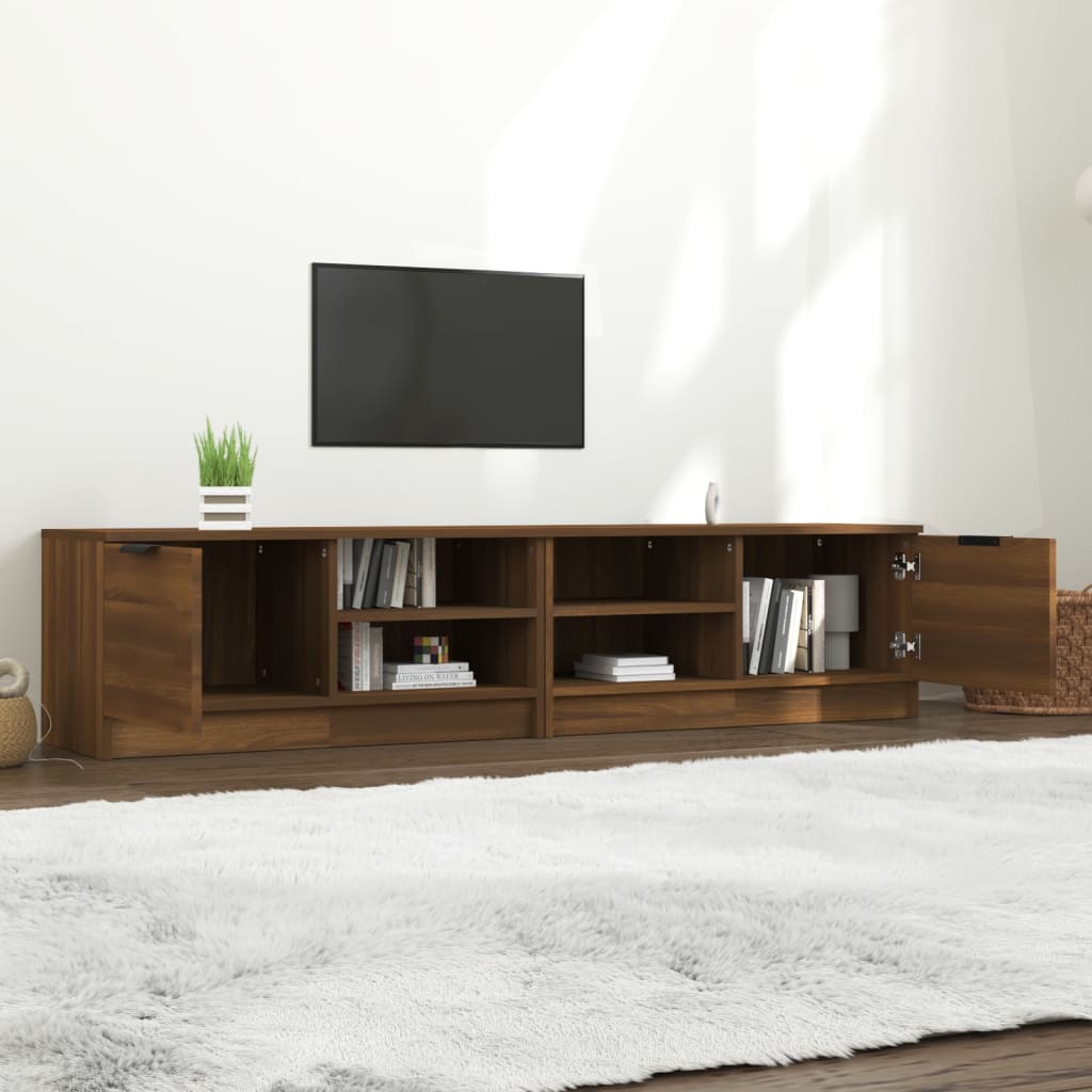 vidaXL Meuble TV 2 pcs Chêne marron 80x35x36,5 cm Bois d'ingénierie - Image 3