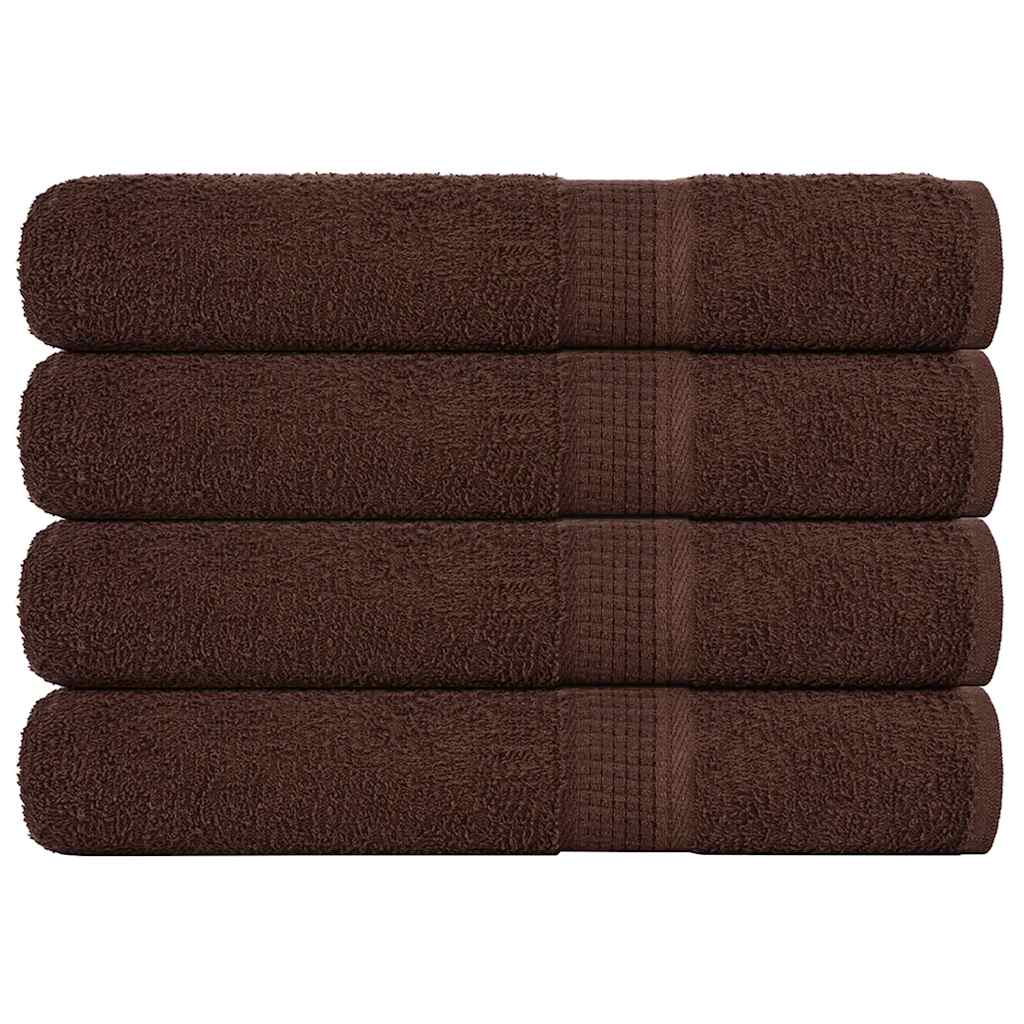 vidaXL Serviettes de sauna 4 pcs marron 80x200 cm 360 g/m² 100% coton